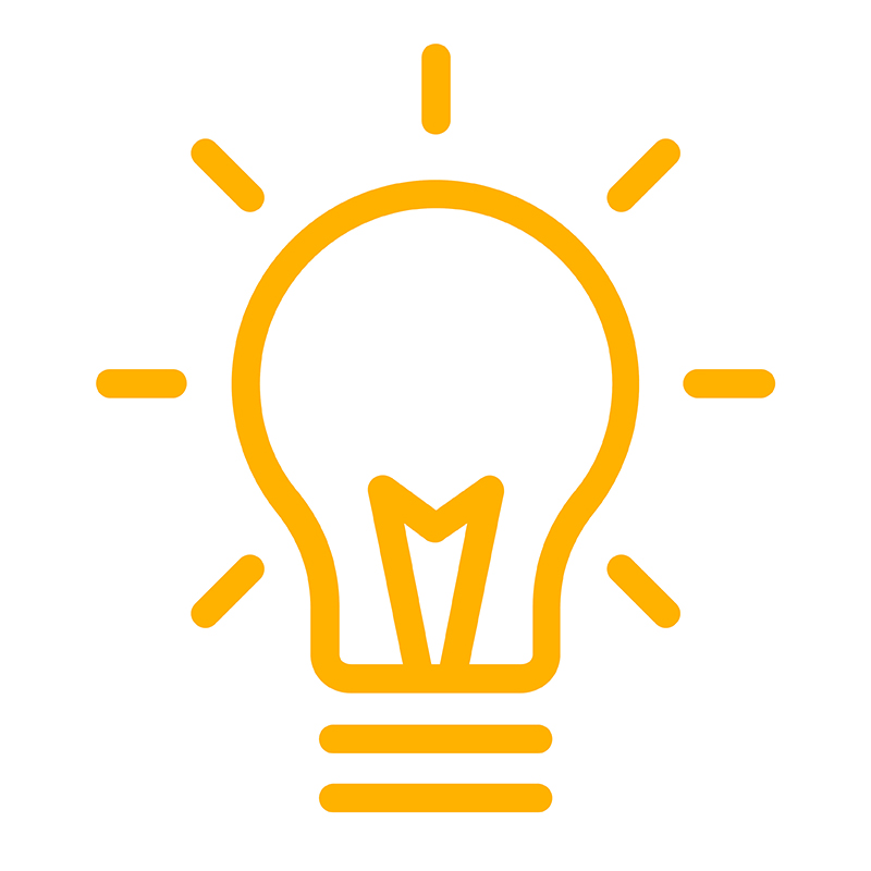 A light bulb representing an idea
